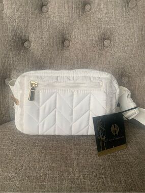 New with tags! House of Harlow 1960 White Quilted Crossbody Hip Bag